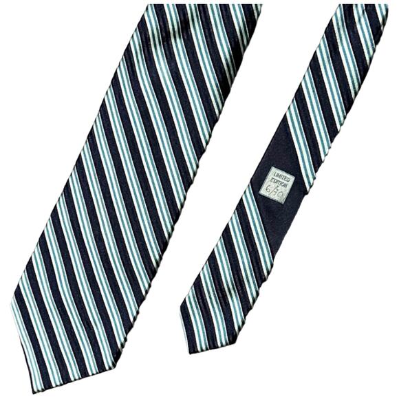Daniel Cremieux Limited Edition Silk Tie Stripe 6/70 Italy Signature Collection - Picture 15 of 16